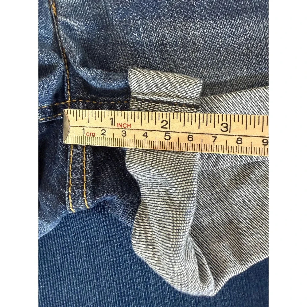 Hudson Hampton Cuffed Denim Shorts Size 25 Blue Low Rise W617DGC Y2K Aesthetic